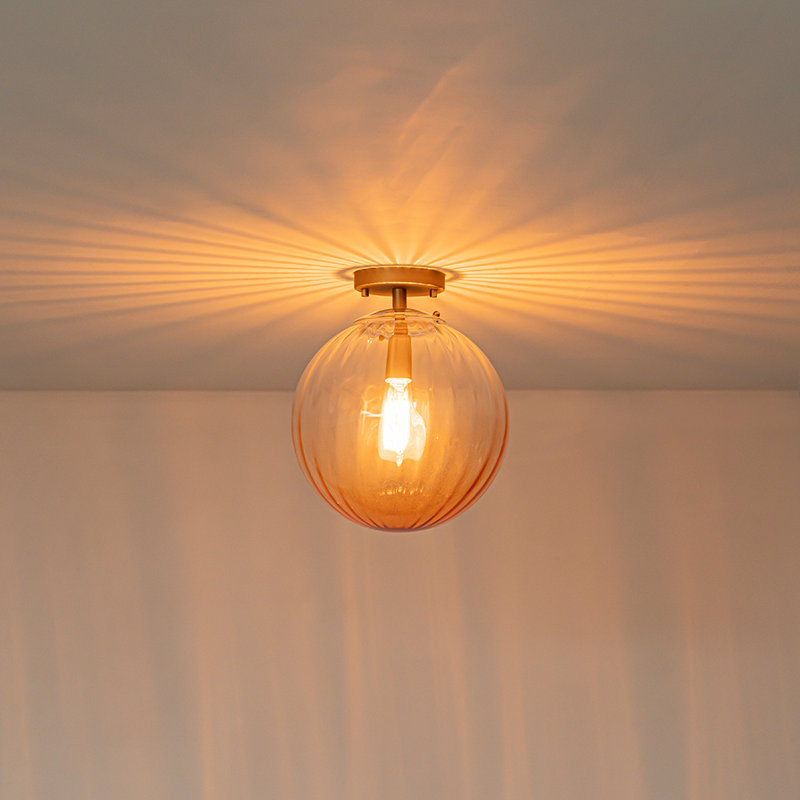 Plafonnier semi-encastré 1 lumière, Orange