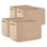 Paquet de 4 paniers de rangement pour l'organisation, bacs de rangement cubiques pour tablettes, paniers de rangement rectangulaires avec poignées, paniers tissés pour le rangement, L 12,7 po x l 9 po x H 7,8 po, brun