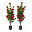 2 Pack 38.2" Artificial Tea Rose Tree-1481589112
