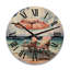 Horloge murale en bois massif Steubenville-1853119519