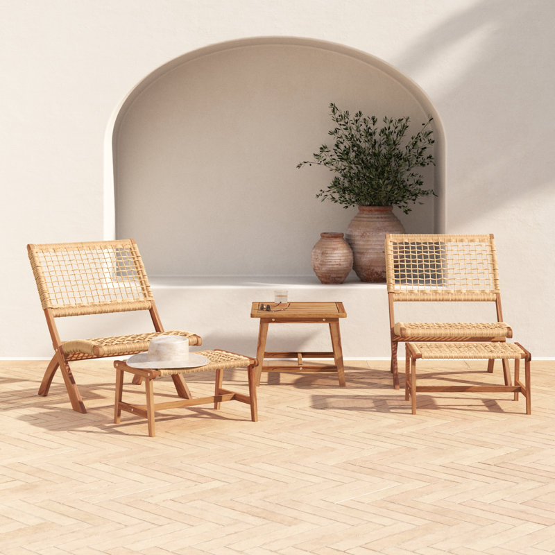 Armida Acacia 5 Piece Seating Group, Natural