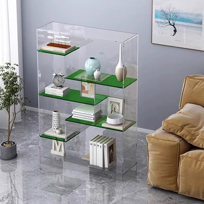 Modern acrylic irregular multi-layer bookcase