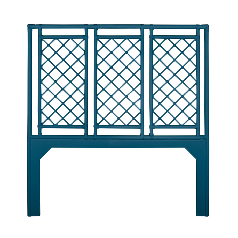 X And Diamond Headboard, Pacific Blue, Queen