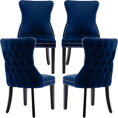 Meritxell Tufted Velvet Upholstered Back Parsons Chair Dining Chair(Set of 2)