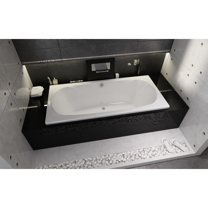 1850mm x 900mm Drop-In Soaking Acrylic Bathtub