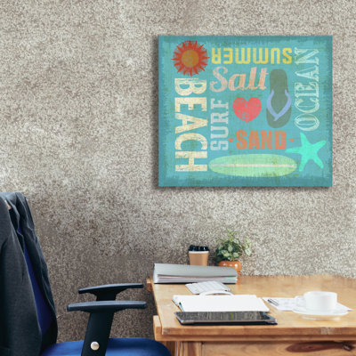 «Day At The Beach» par Art Licensing Studio, art mural sur toile