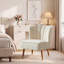 Chaise d'appoint moderne en velours avec dossier fleuri capitonné-985876538
