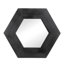 Miroir hexagonal 18,5 "x 18,5" avec cadre en bois massif, décoration murale-26210288