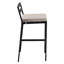 Tabouret de patio avec structure en aluminium thermolaqué et coussin amovible, collection Chelsea-106485493