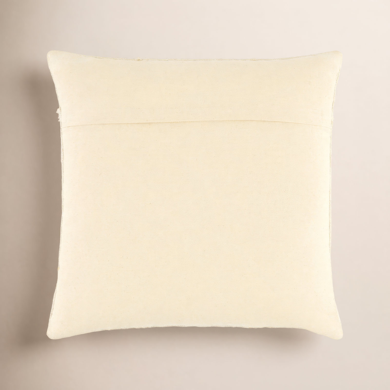 Yulara Cotton Pillow Cover, Square 20", Pillow Cover Only - No Insert, Ivory