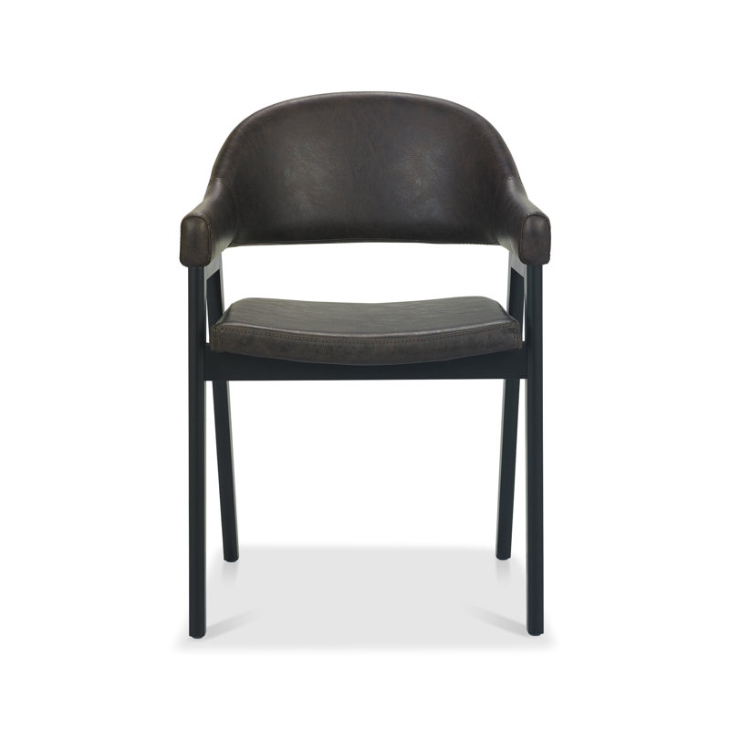 Upholstered Back Armchair, Brown