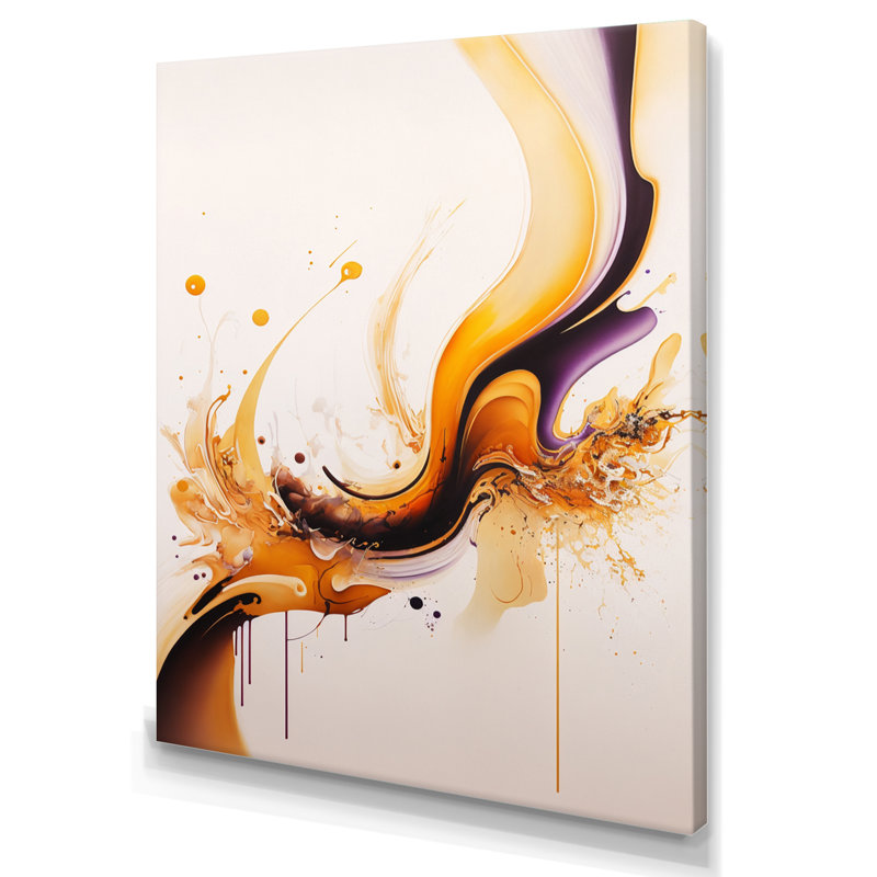 «White and Gold Fusion III», impression sur toile, H 20 po x l 12 po x P 1 po, Toile tendue