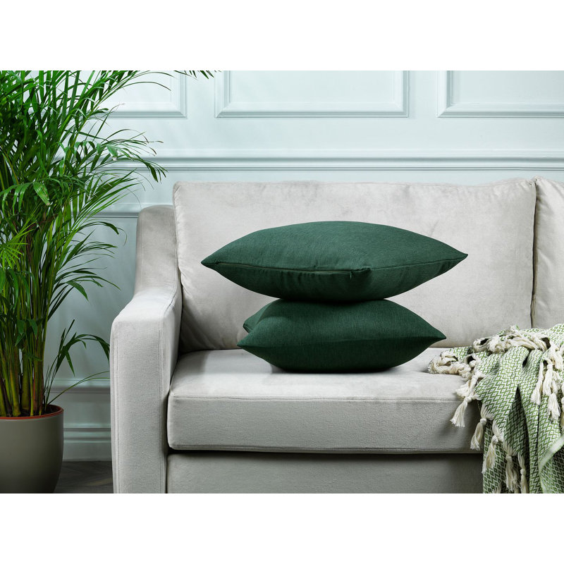 Indoor / Outdoor Rectangular Lumbar Pillow Cover - 1 Pc, Green, 45 x 45cm