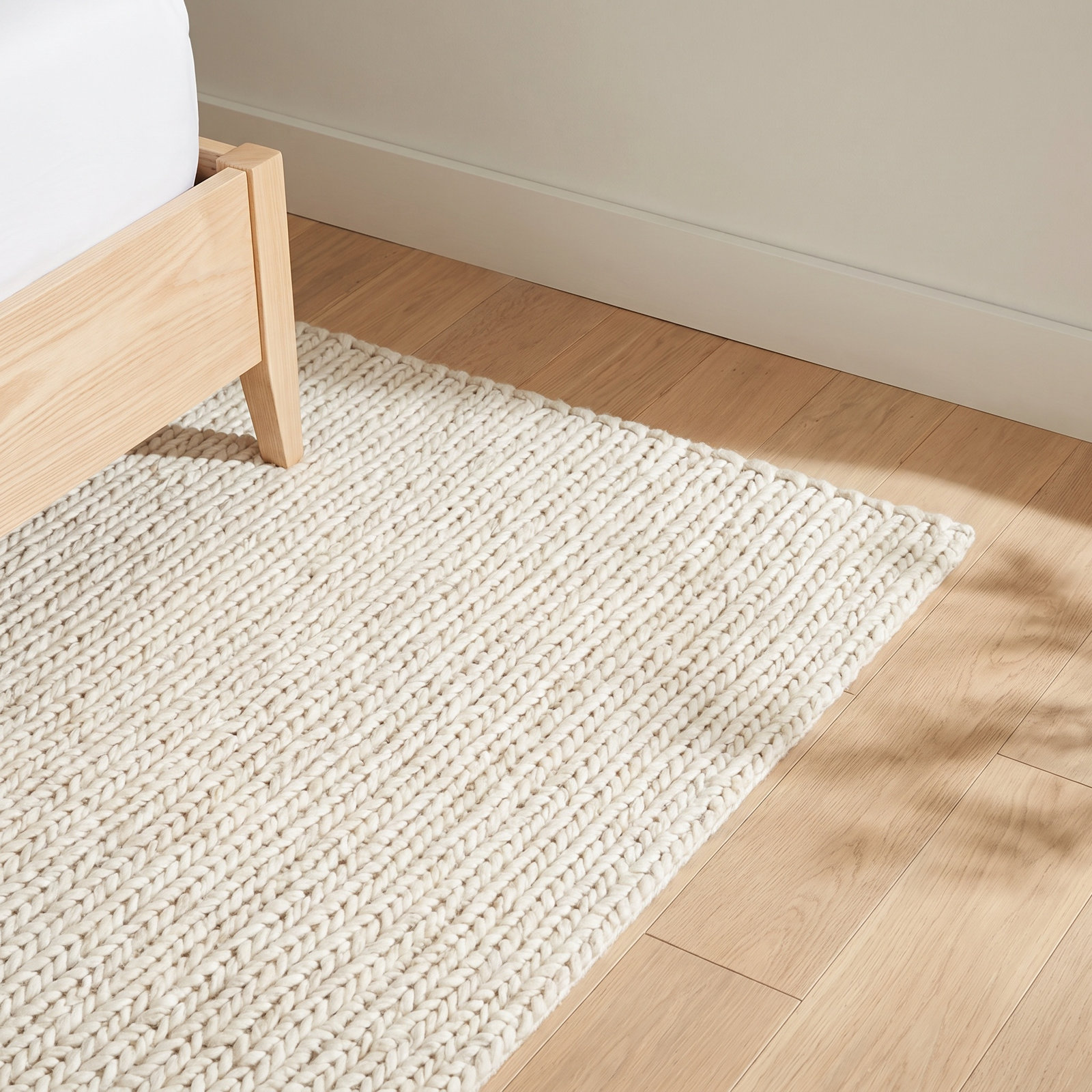 Ithaca Cream Hand-Woven Rug, Rectangle 2' x 3'