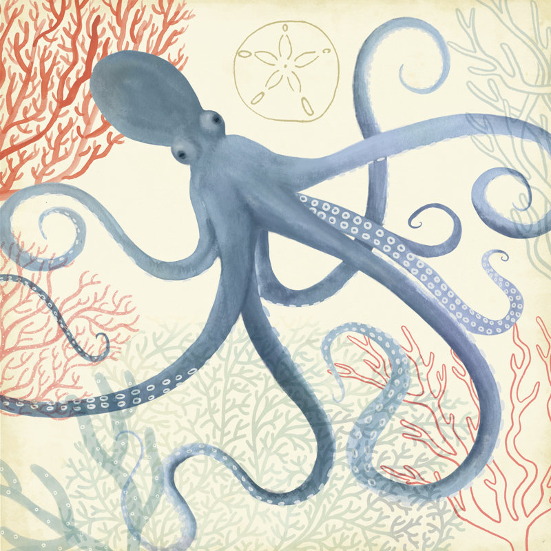Underwater Whimsy III by Victoria Borges - Wrapped Canvas Print, 30cm H x 30cm W