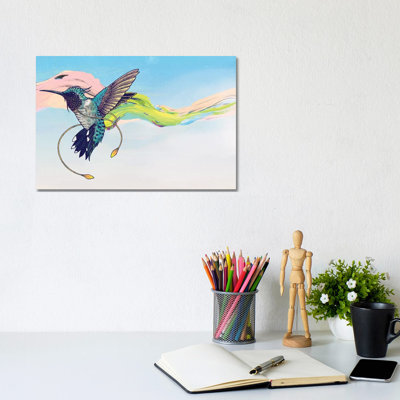 Hummingbird 1 Piece Wrapped Canvas Wall Art