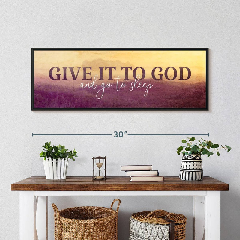 Give It To God I, Floating Frame Black, 31" X 11"