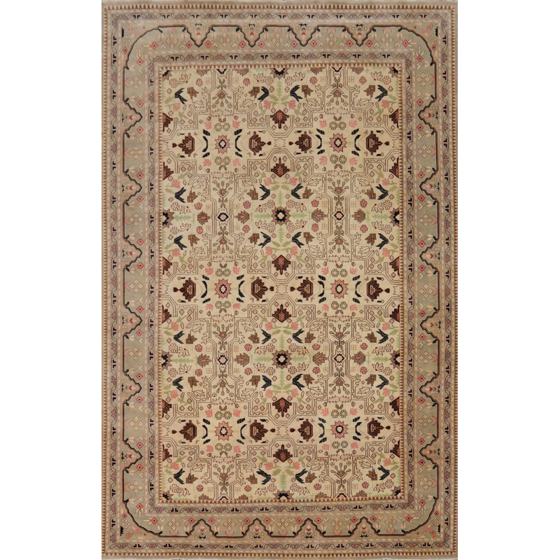 Tapis fait à la main Art Deco 10 x 14