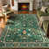  Vintage Bird Washable Area Rugs for Living Room Floral Soft Rug Low Pile Print Carpet