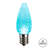 Vickerman C9 LED Teal Faceted Replacement Bulb, Package Of 25