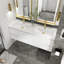 Meuble-lavabo double 60 po avec plateau en résine Zye-1284370122