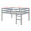 Solid Wood Bed Frame With Ladder, Wood Slat Support-677319606