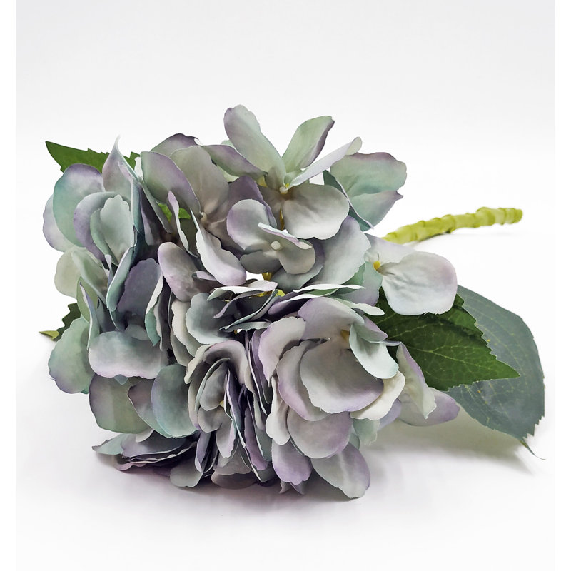 Silk Hydrangea Arrangement, Dried Blue