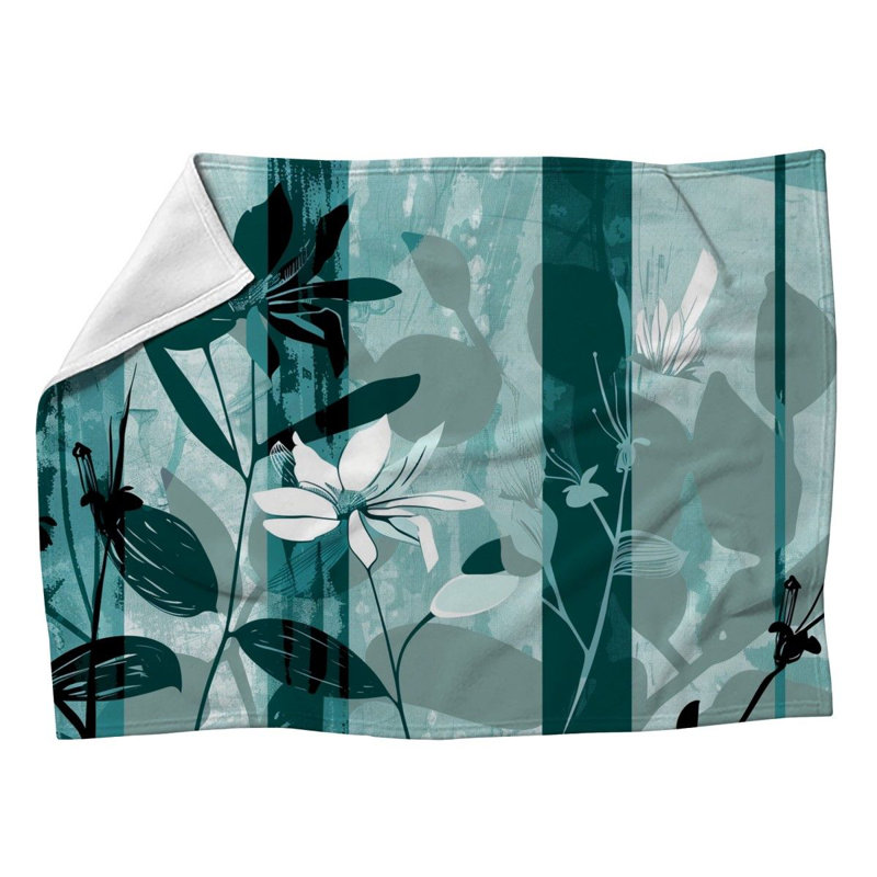 Jeté polaire Modern Flora, L 60 po x L 80 po