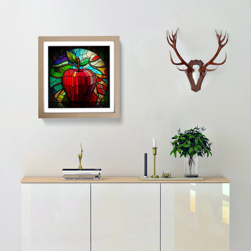 Single Picture Frame Print on Wood, Oak