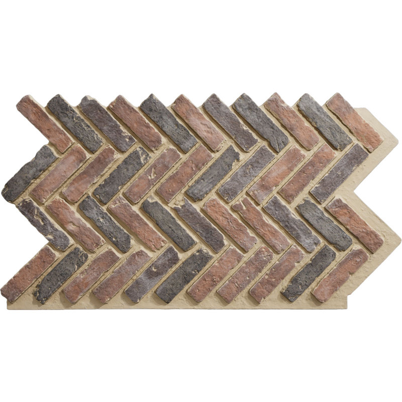 Panneau de fausses briques à chevrons EverStone, l 46 1/2 po x H 25 1/4 po x P 1 po, couleur horizon, Horizon