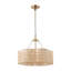 Lustre tambour en rotin 6 lumières-129208455