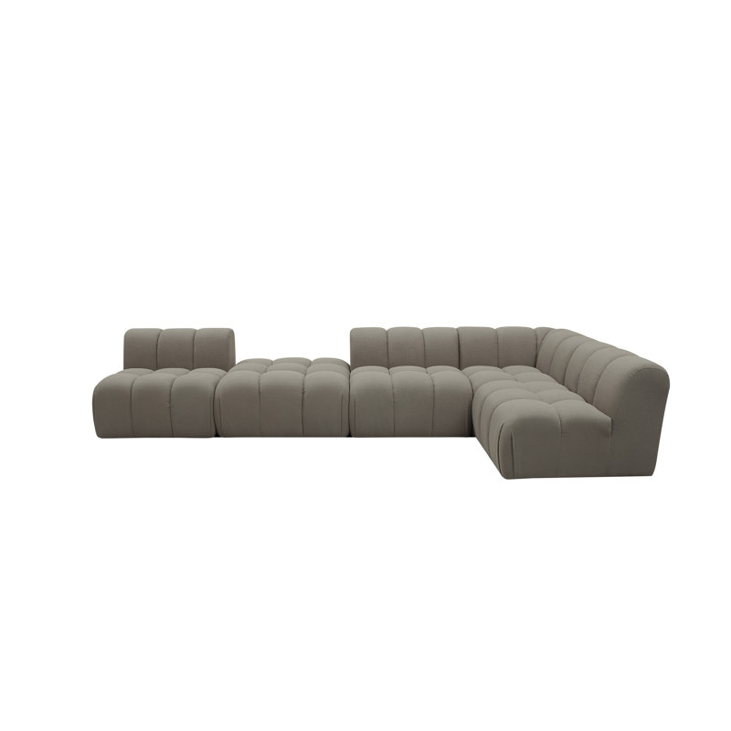 Azion 5 - Piece Modular Upholstered Reversible L-Sectional