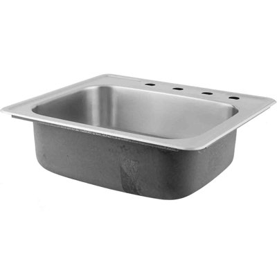 38.5'' L Drop-In Single Bowl Stainless Steel Kitchen Sink