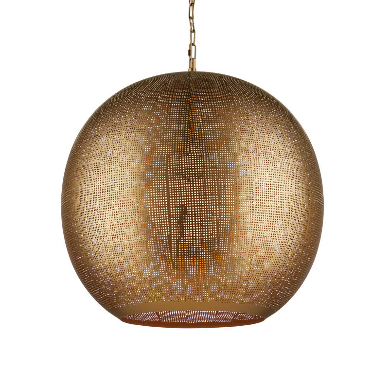 Buckram 1 - Light Pendant, Antique Brass, Antique Brass