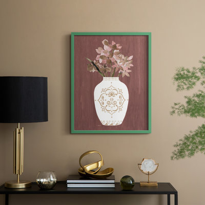 Romantiques fleurs I, reproduction encadrée - bois massif
