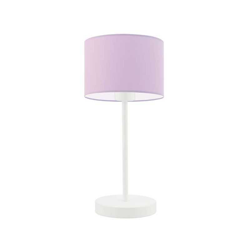 Arseny Metal Table Lamp, Light Violet, White