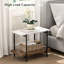 Table de bout en faux marbre-2105451577