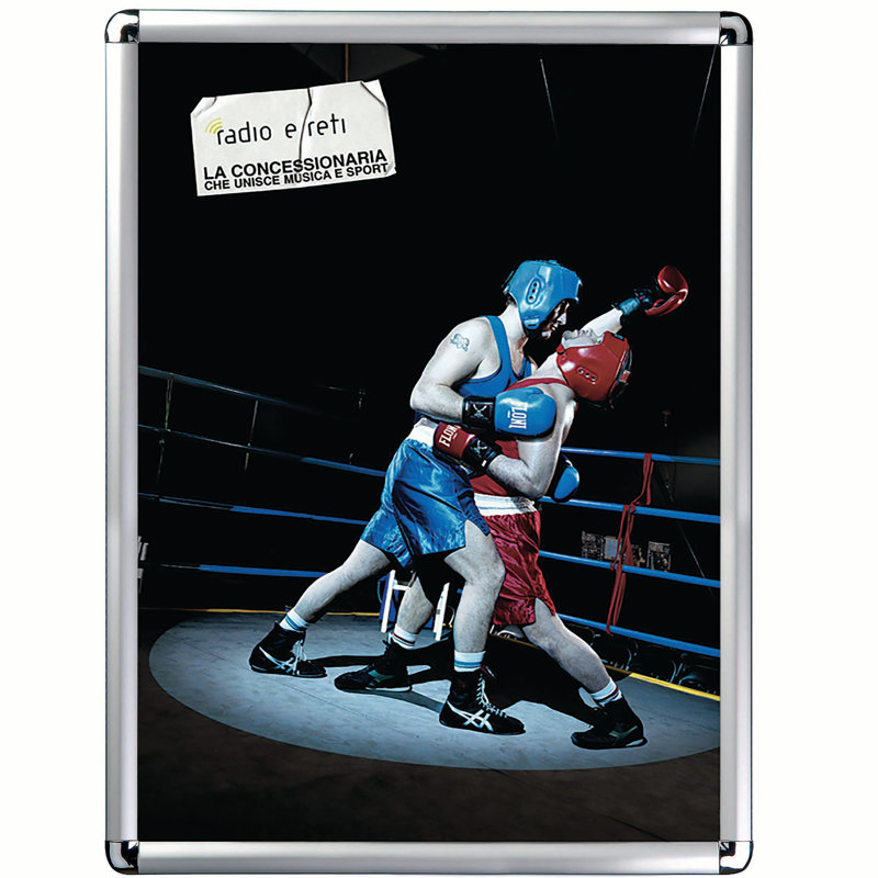 Cadre photo rond, 18 po x 24 po, Argent