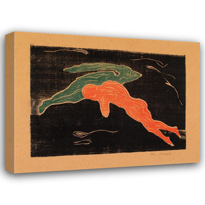«Encounter in Space» par Edvard Munch - Art mural sur toile tendue avec châssis