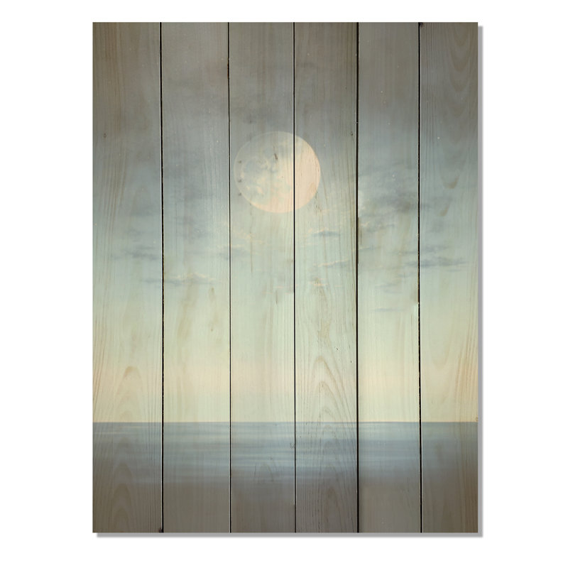Magical Forest Moons Melody I - Minimalisme, art mural sur bois de pin naturel, H 20 po x l 10 po