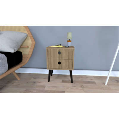 Weatherholt 40cm W Manufactured Wood Bedside Table