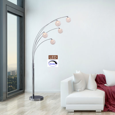 Lampe sur pied à branches en cristal 84 "Manhattan Quan Manhattan