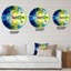Yellow and Blue Seascape Reflection - Traditional wall clock-59914661