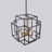 4 - Light Wrought Iron Lantern Square / Rectangle Chandelier-151039850