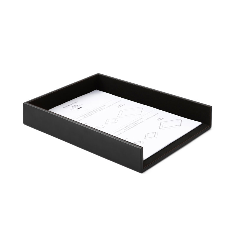 Amirra Leather Paper Organiser, Black