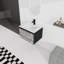 Meuble-lavabo flottant mural avec lavabo en céramique et porte d'armoire à fermeture en douceur, ensemble KD-537408358