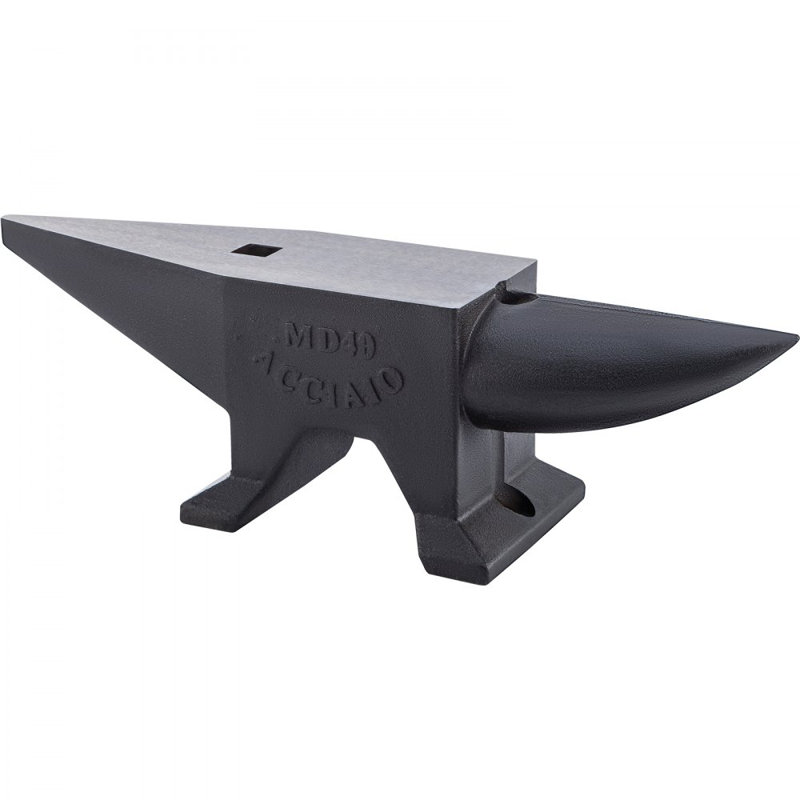 Enclume en fonte, enclume à corne simple de 88 lb (40 kg) avec grand comptoir et base stable, enclume à corne ronde robuste de haute dureté, pour plier, façonner