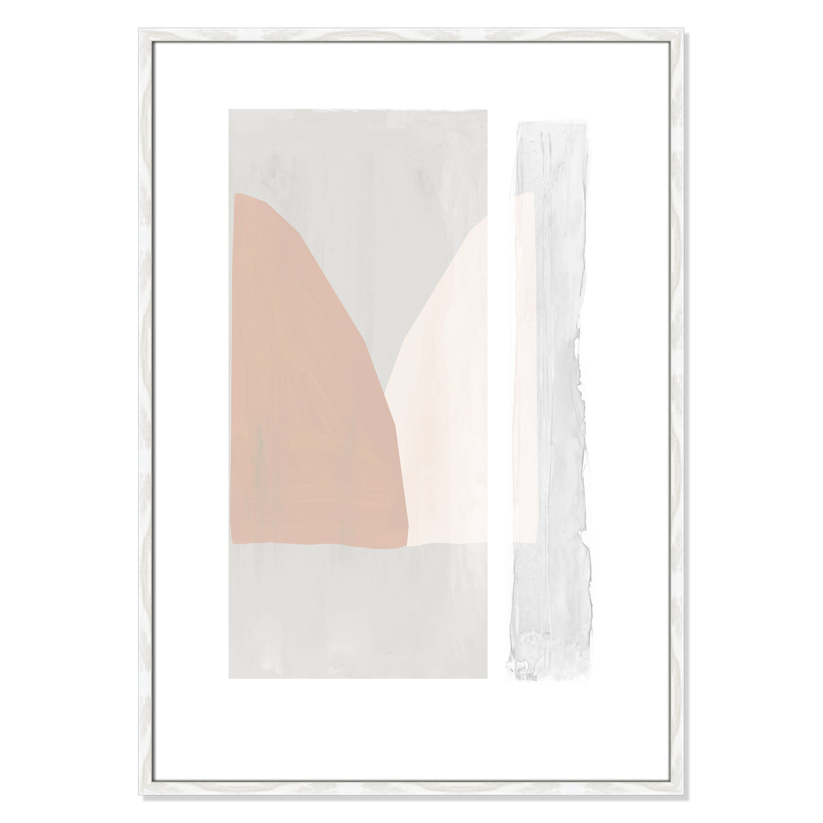Soft and Light - Painting Print, White Wood Framed Paper, 41.5" H x 29.5" W x 0.75" D