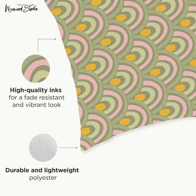 Housse de coussin géométrique en polyester