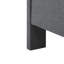 Structure de lit tapissier très grand Gewnee gris foncé avec tête de lit capitonnée en bois pour la chambre-123042481